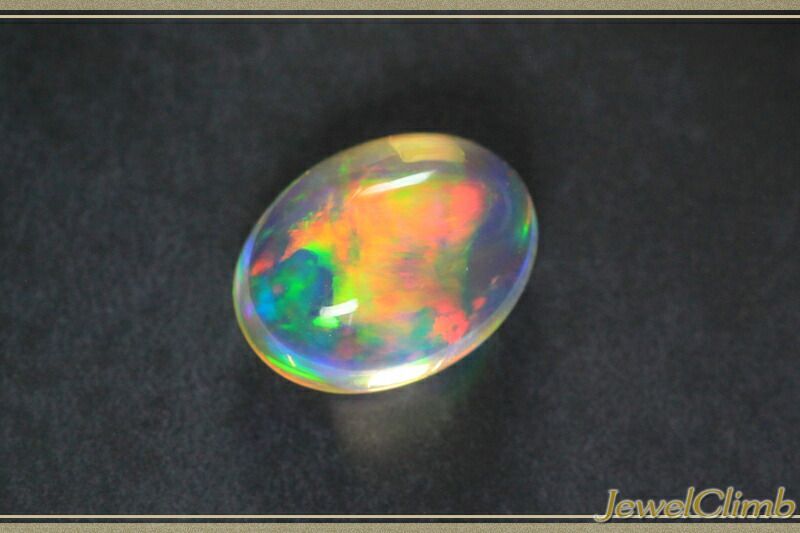 鑑別書付 虹色の遊色が魅力の一石 メキシコオパール 宝石 ルース １ ２３ＣＴ