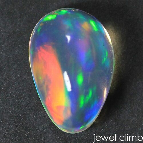 鑑別書付 抜群の透明度と美しい遊色メキシコオパール 宝石 ルース 1 18CT