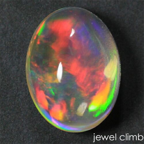 鑑別書付 虹色の遊色が魅力の一石 メキシコオパール 宝石 ルース 1 23CT