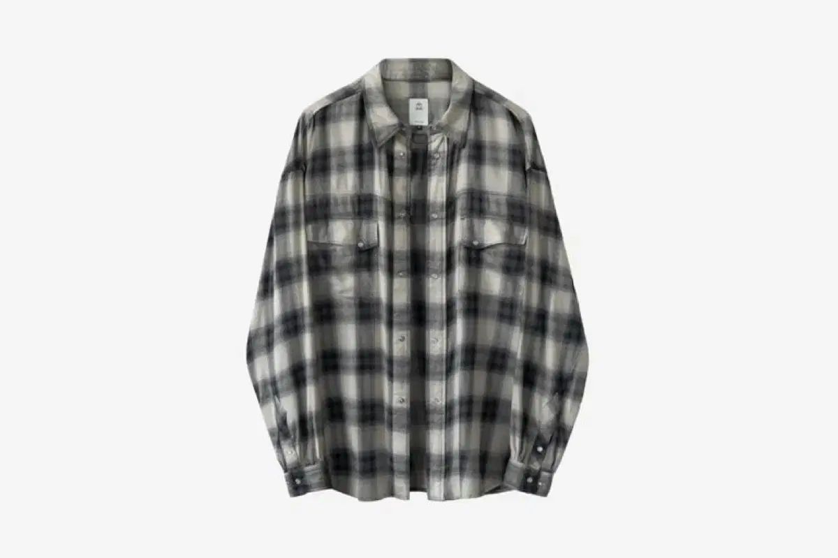 3 ポリテル ルーズチェックシャツ ウェスタン エクリュ オンブレ