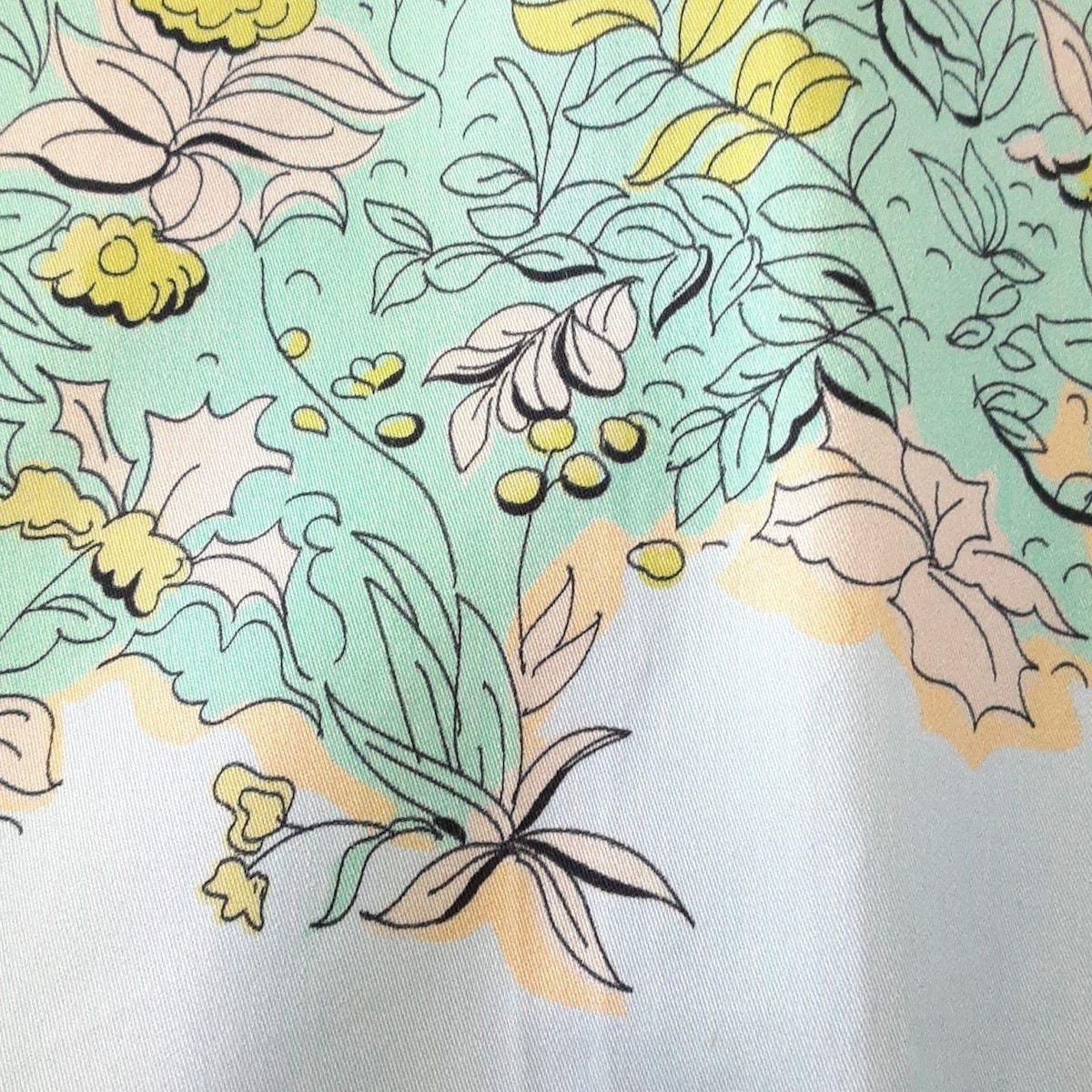 EMILIO PUCCI PUCCI エミリオプッチ パンツ サイズI 34 レディース - ライトブルー×イエロー×マルチ クロップド 半端丈 ボタニカル柄 GINKGOPHARMACY_COM