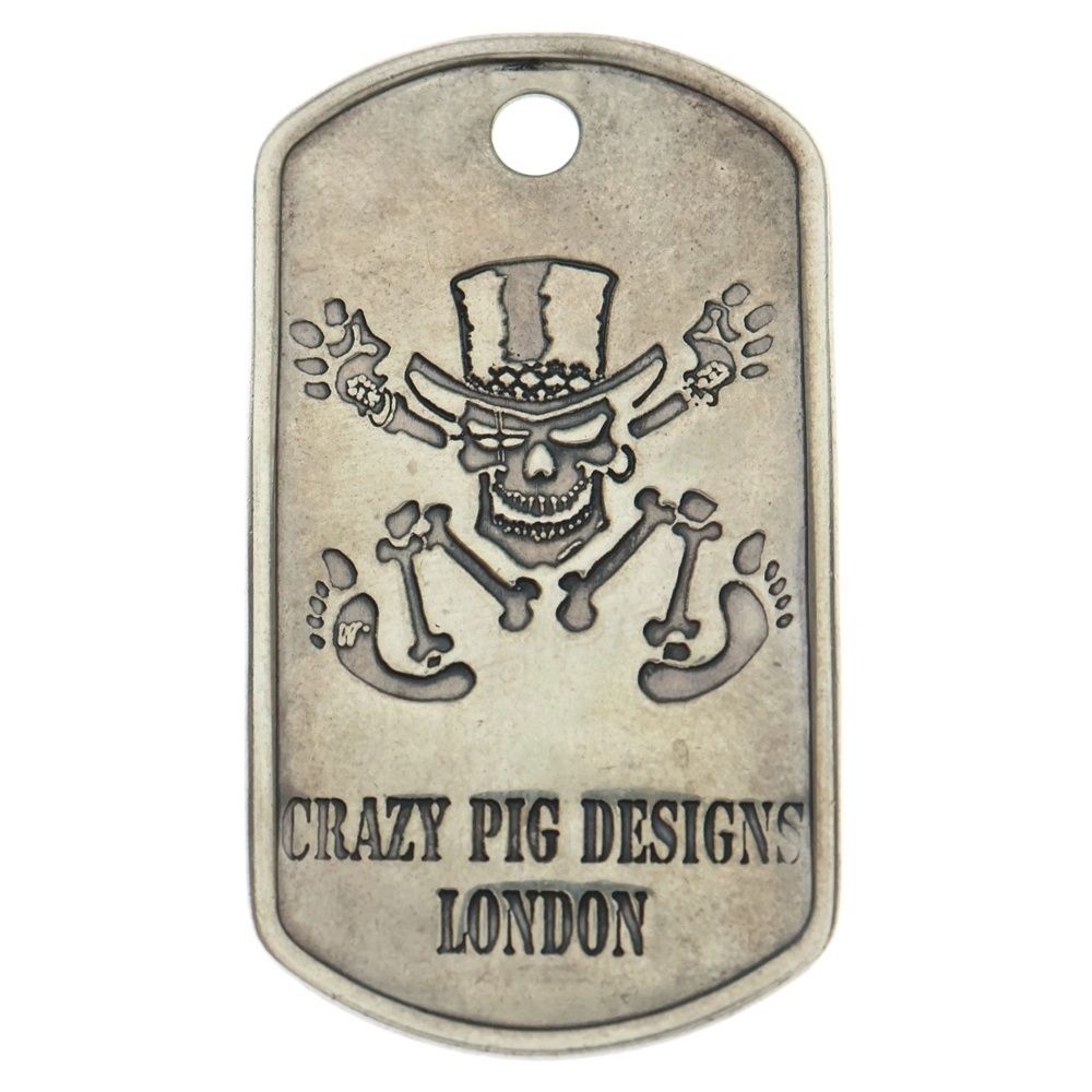 CRAZY PIG (クレイジーピッグ) DOG TAGS スカルモチーフ ドッグタグ
