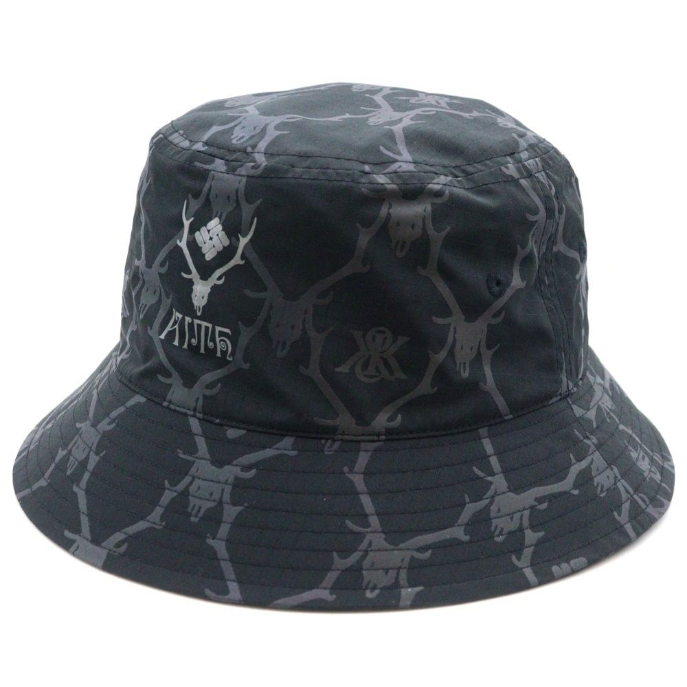 KITH キス ×South2 West8 for Columbia Dawson Bucket Hat KHM050972 ×サウス2 ウエスト8 コロンビア ロゴ 総柄 バケットハット 帽子 ブラック