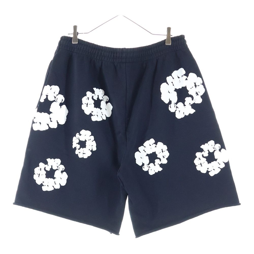 DENIM TEARS デニムティアーズ Flower Sweat Short フラワー スウェットショーツ ハーフパンツ ブラック
