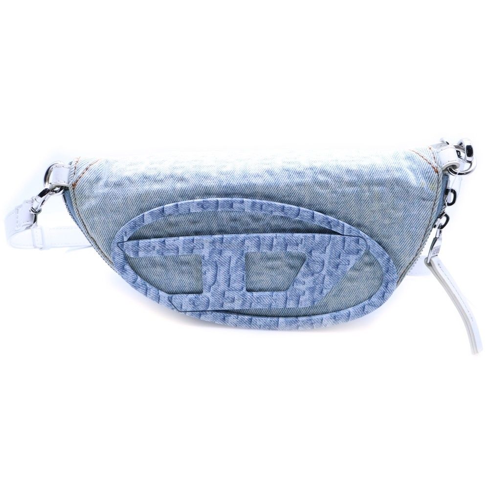 DIESEL ディーゼル Dロゴ デニムウエストポーチ ボディバッグ インディゴ WWW_SMP1DAWEKUDUS_SCH_ID