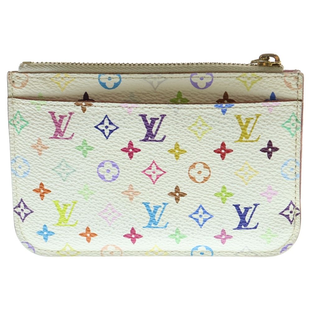 LOUIS VUITTON ルイヴィトン モノグラムマルチ ポシェットクレ コインケース 小銭入れ ホワイト PVCレザー M 93734