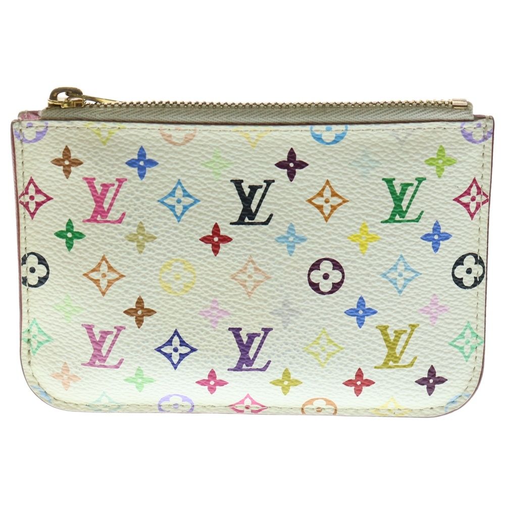 LOUIS VUITTON ルイヴィトン モノグラムマルチ ポシェットクレ コインケース 小銭入れ ホワイト PVCレザー M93734