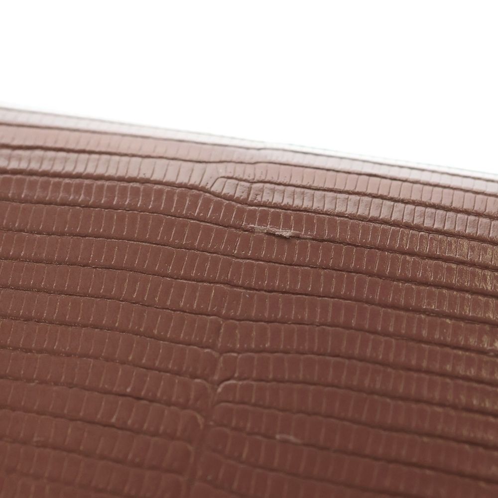 CELINE (セリーヌ) トリオンフ ロゴプレート 型押し レザー コンパクト