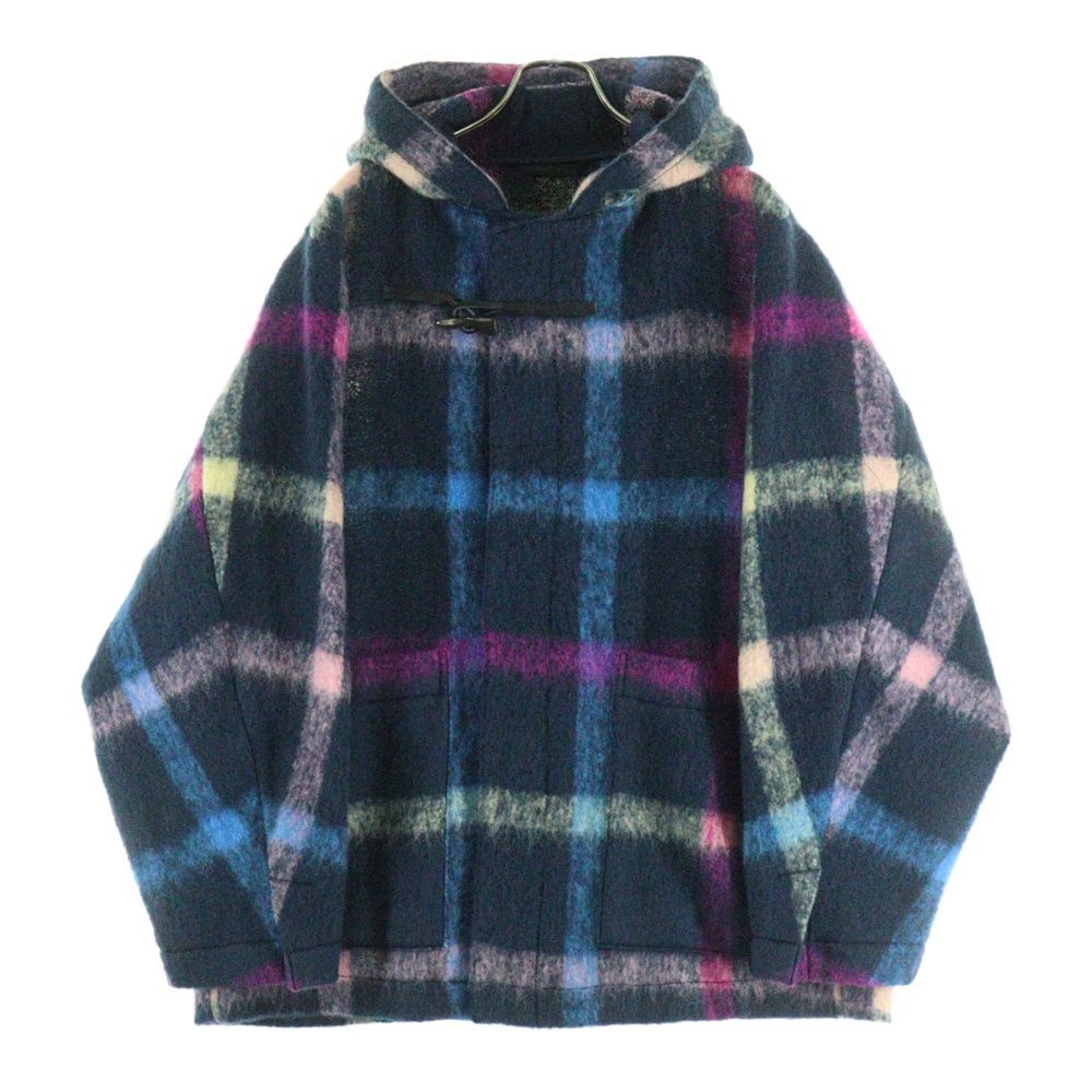 N.HOOLYWOOD (エヌハリウッド) 24AW COMPILE LINE DUFFEL COAT コンパル ライン チェック ダッフルコート ネイビー 2242-CO07-009