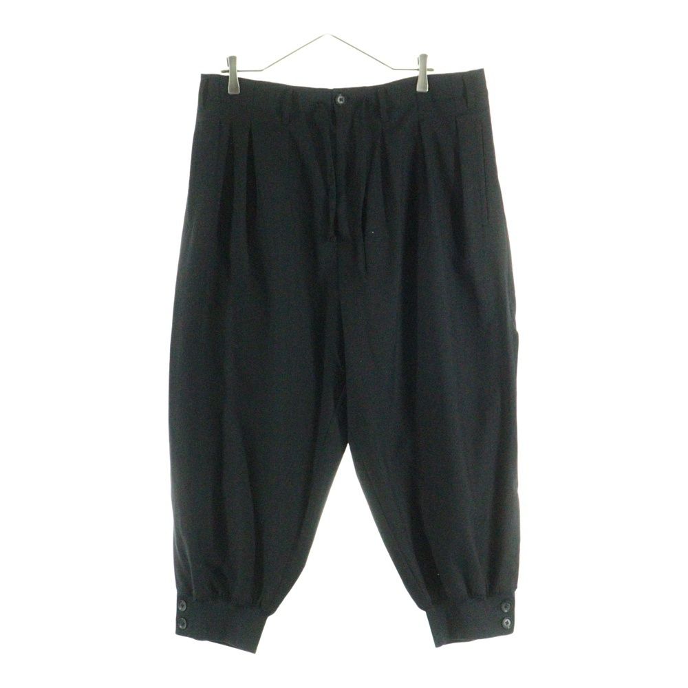 Ground Y グラウンドワイ 20SS ギャバジン ヘムリブ バルーン ロングパンツ ブラック GN-P03-100