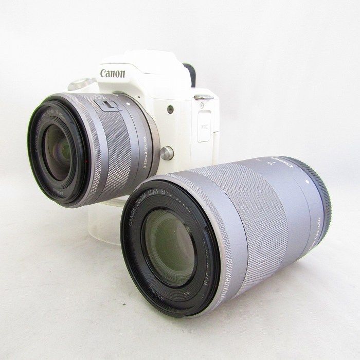 キヤノン Canon EOS KISS M ダブルズームキツト ホワイト
