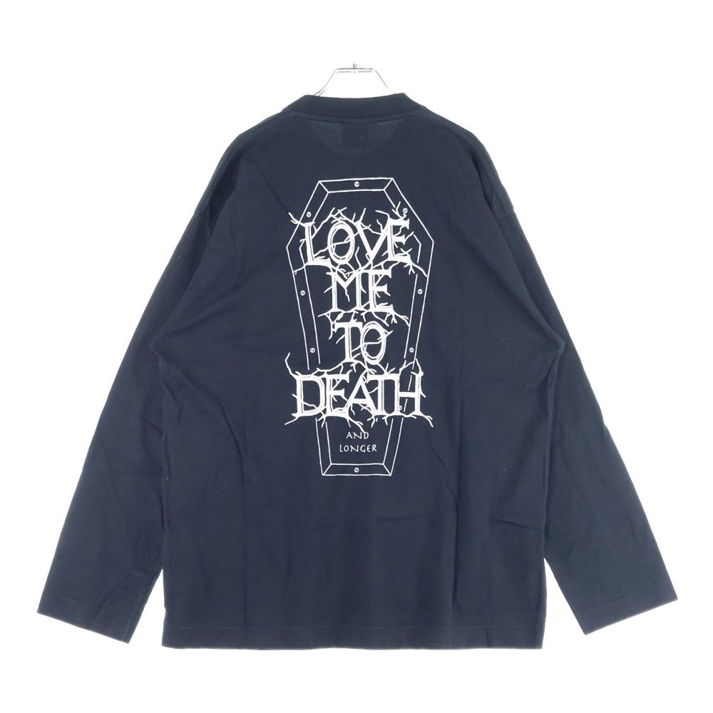 VETEMENTS ヴェトモン 17AW Love Me to Death L S Tee ラブミートゥデス ロングスリーブ プリントTシャツ カットソー ブラック MAH18TR19