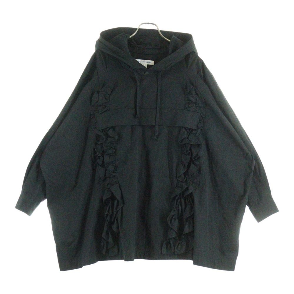COMME des GARCONS SHIRT コムデギャルソンシャツ 22SS FRILL DESIGN OVER SHIRT フリルデザイン オーバー長袖シャツ ブラック レディース FI-C005