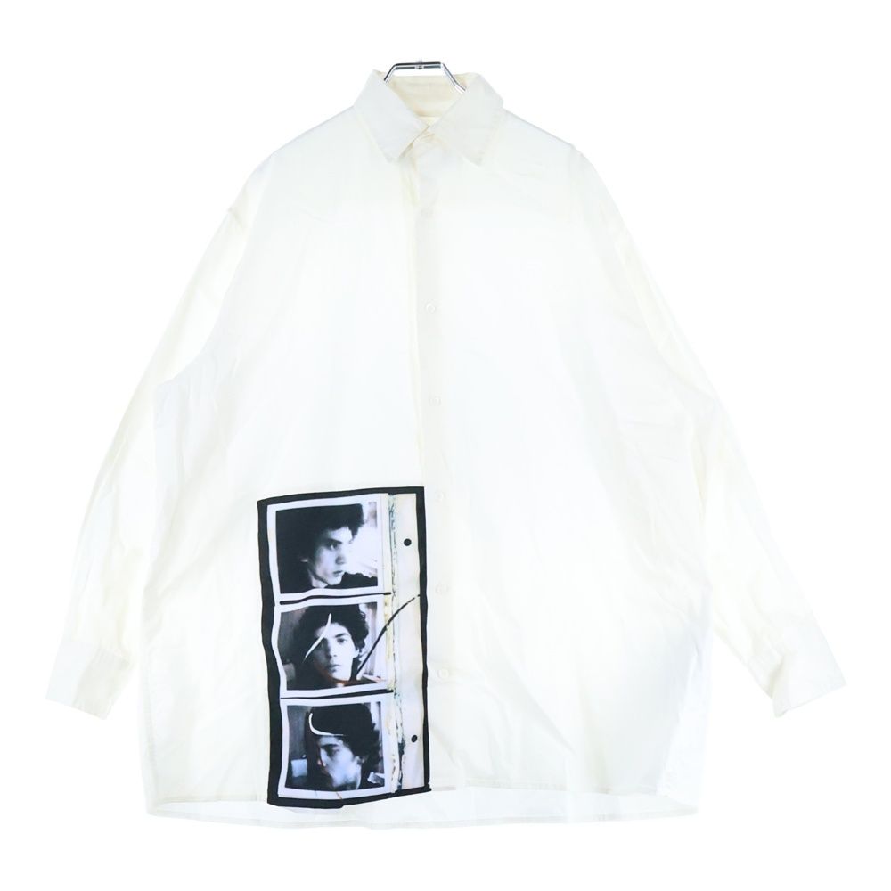 RAF SIMONS ラフシモンズ 17SS×ROBERT MAPPLETHORPE OVERSIZED SHIRT UNTITLED 1972 ロバート メイプルソープ サイドパッチ オーバーサイズ長袖シャツ ホワイト 171-208