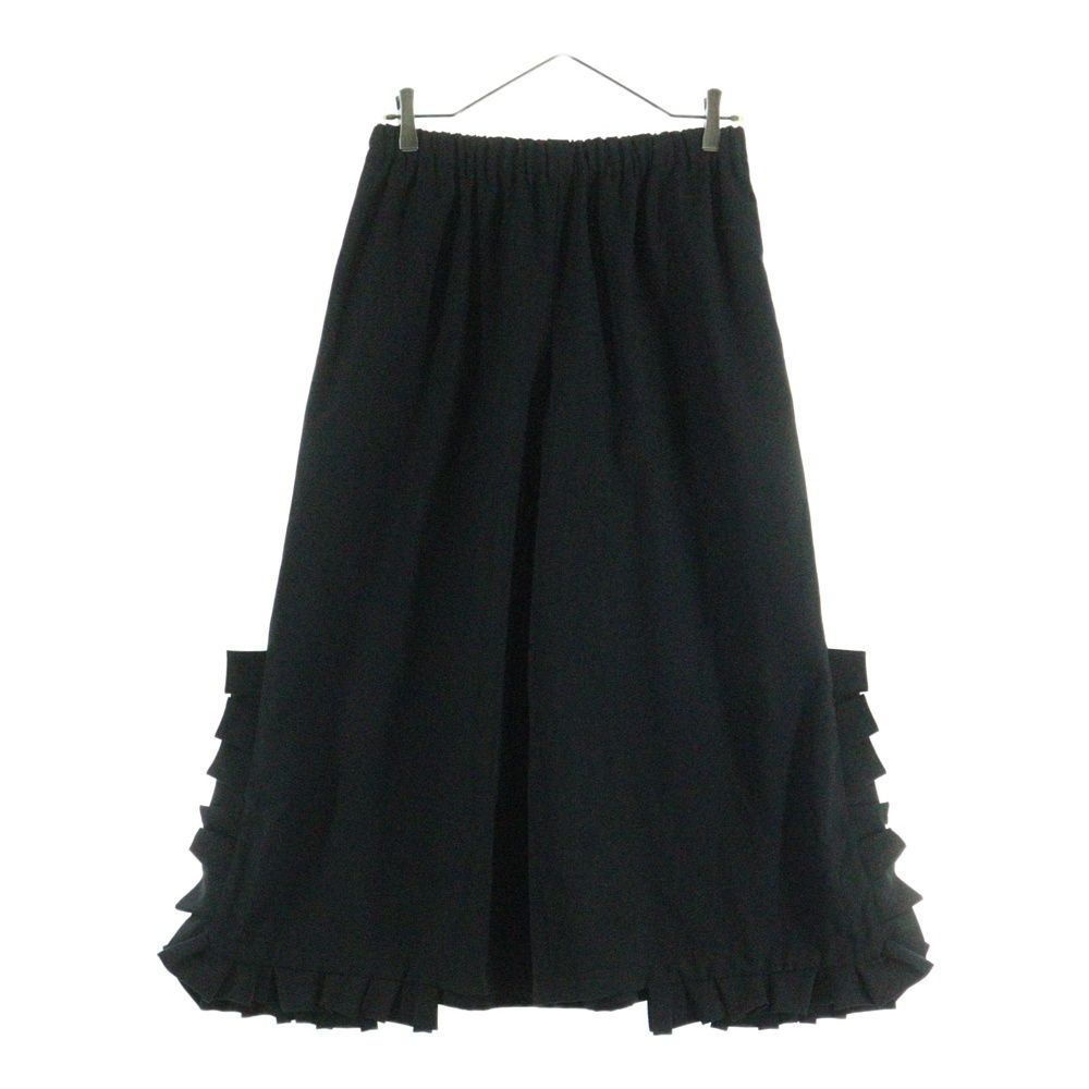 COMME des GARCONS コムデギャルソン ウール フリルワイドパンツ ブラック GZ-P005