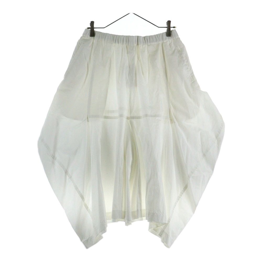 COMME des GARCONS コムデギャルソンコムデギャルソン 17 SS 変形 ウエストゴム ワイドハーフパンツ ショーツ ホワイト レディース RS P 015