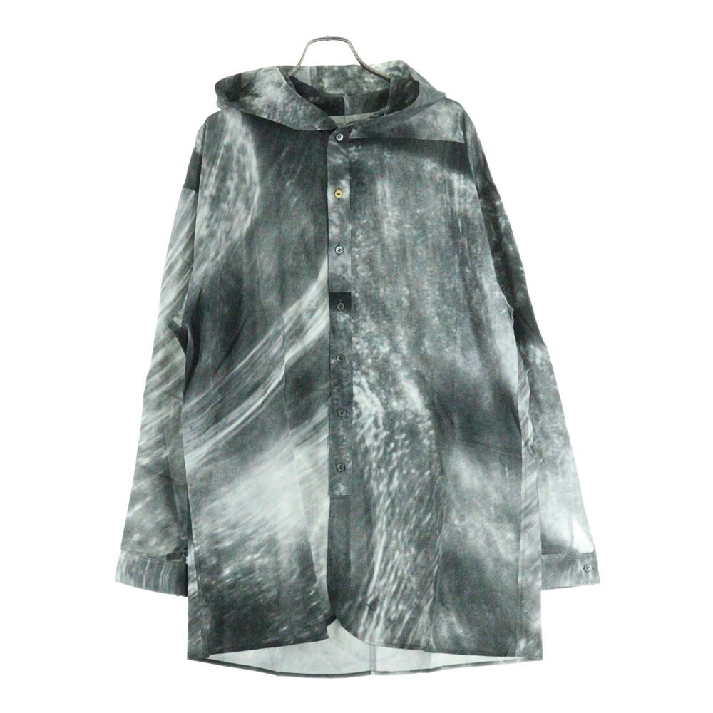 prasthana プラスターナ PRASTHANA プラスターナ 24SS HOODED OVER SHIRT フーデッド オーバー 長袖シャツ グレー P-1801002