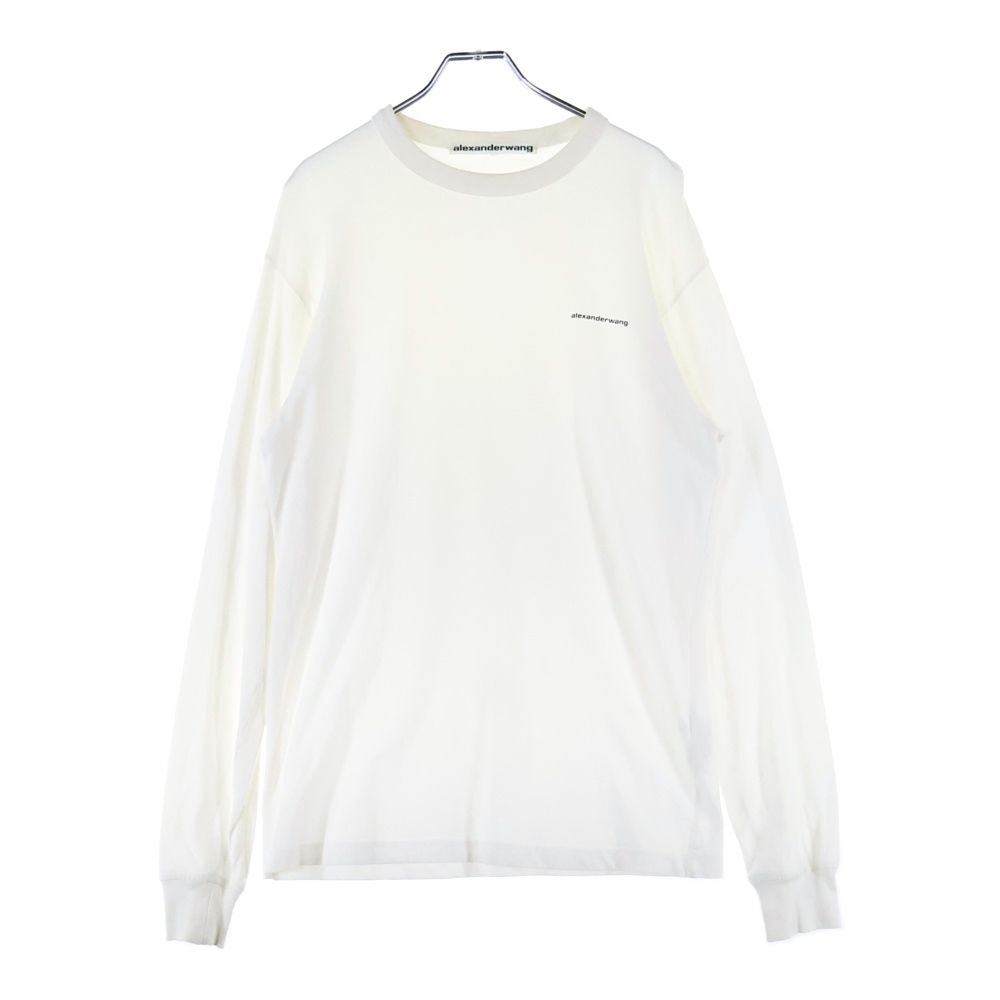 ALEXANDER WANG アレキサンダーワン L S T-Shirt ロゴプリント 長袖Tシャツ ロンT ホワイト