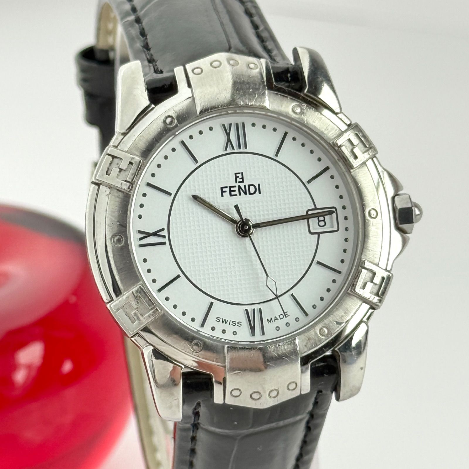 フェンディ 3500G メンズ レディース 男女兼用 新品ベルト 新品電池485  