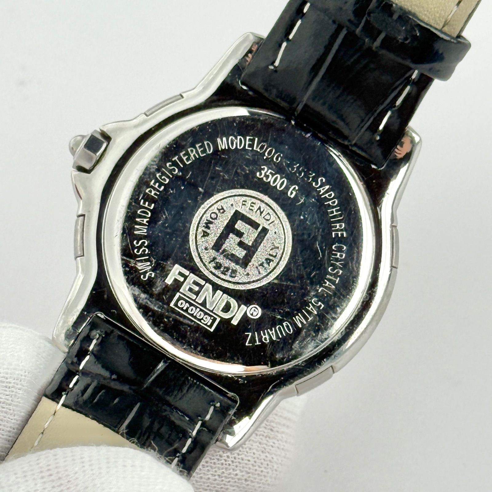 フェンディ 3500G メンズ レディース 男女兼用 新品ベルト 新品電池485  