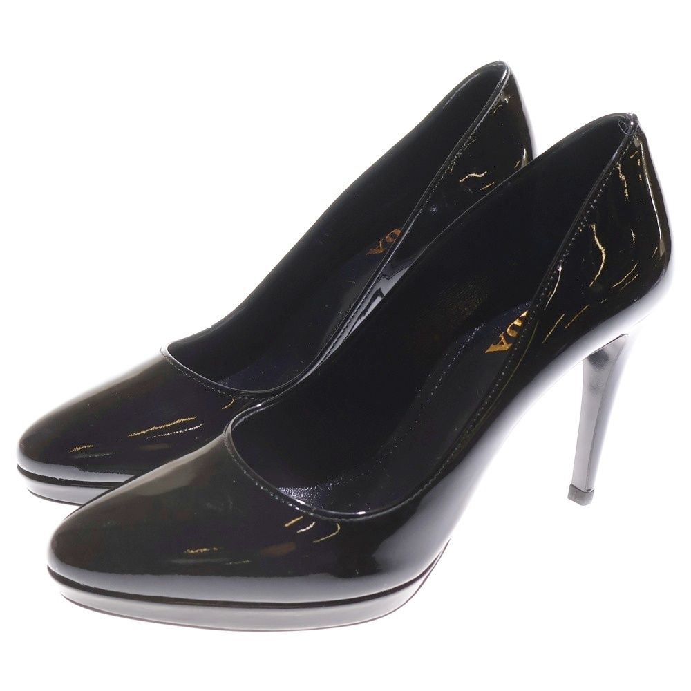 PRADA プラダ イタリア製 エナメル ハイヒールパンプス ブラック レディース 1 IP 079
