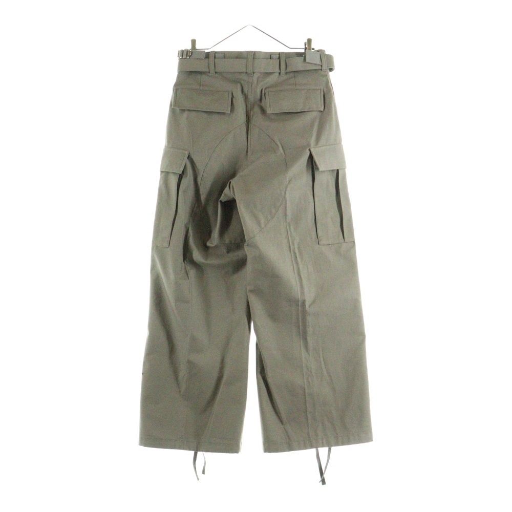 Sacai サカイ 25SS ×WTAPS Cotton Back Satin Pants ダブルタップス コットン バックサテン カーゴパンツ ブラウン 25-03695M