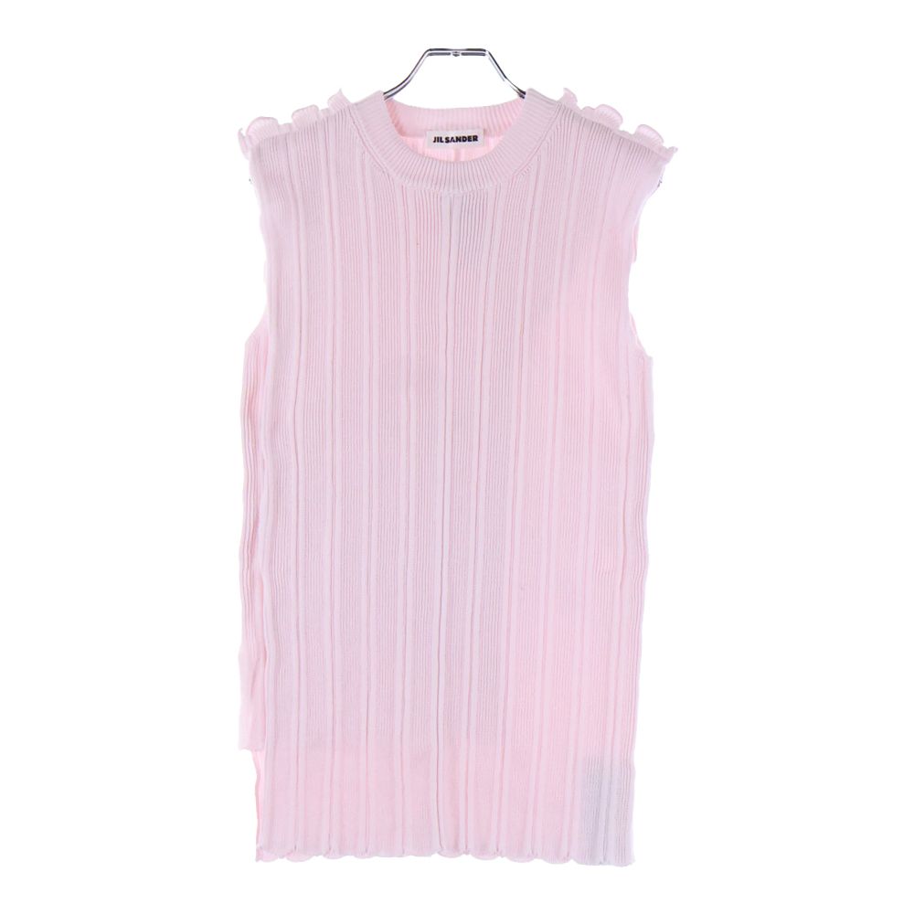 JIL SANDER ジルサンダー 25AW ストライプ ケーブルニットベスト ピンク J01FB0106
