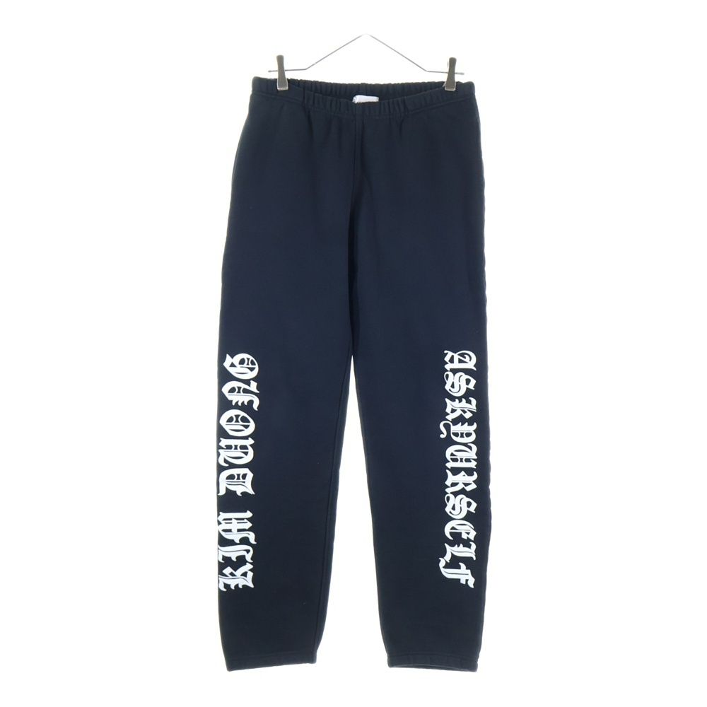 ASKYURSELF アスクユアセルフ KIM DUONG GOTH JOGGER ロゴプリント スウェット ジョガーパンツ ブラック