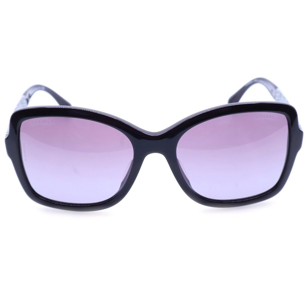 CHANEL シャネル ボーイフレンドツイードサングラス 5383-A バーガンディ ワインレッド