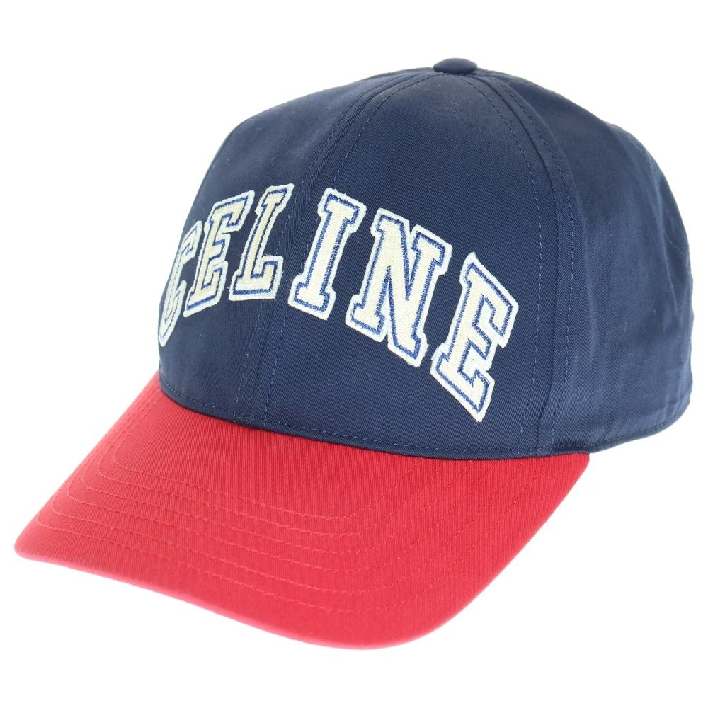 CELINE セリーヌ College Baseball Cap カレッジロゴ ベースボールキャップ 帽子 ネイビー 2AK04969P.07VR