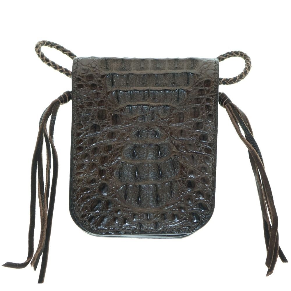 ARIZONA DOM アリゾナフリーダム L-18b アリゲーター レザー メディスンバッグ ウエストポーチ ブラウン