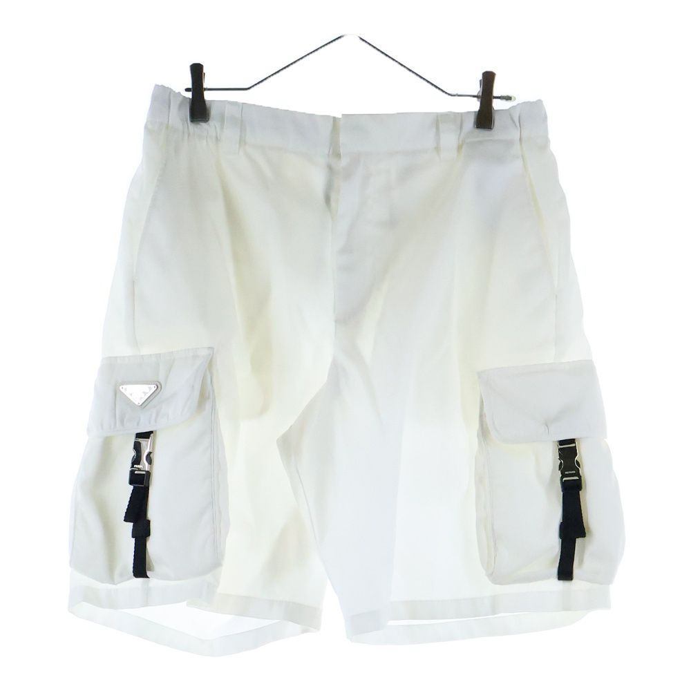 PRADA プラダ Re Nylon トライアングルロゴ バミューダショーツ ハーフパンツ ホワイト SPH 156
