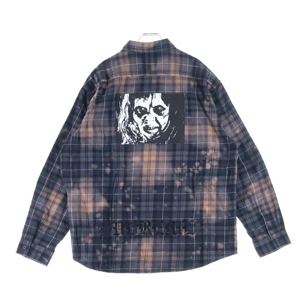 SUPREME シュプリーム 25 AW The Exorcist Flannel Shirt ザエクソシスト フランネルチェック 長袖シャツ ブラウン