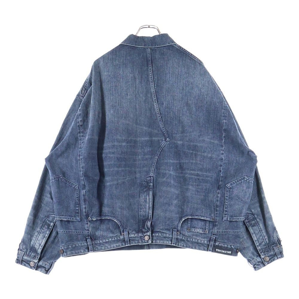 BALENCIAGA / 23AW/Deconstructed Jacket 再構築/Gジャン/S/コットン/IDG/767943 BALENCIAGA (バレンシアガ) 23AW DECONSTRUCTED JACKET 再構築