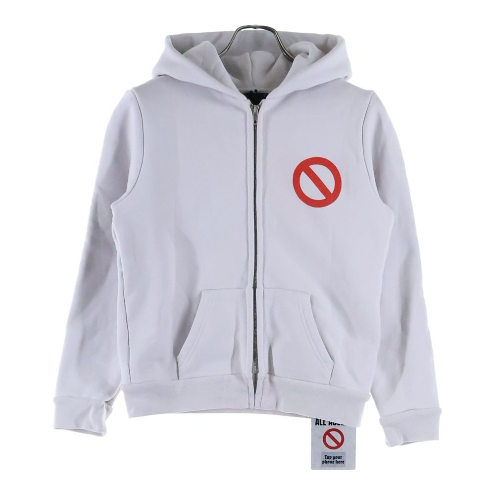 バレンシアガ BFRND Series Zip-up Hoodie Small Fit ロゴプリント スモールフィット ジップアップフーディ スウェットパーカー ホワイト レディース 788243 TQVH 1