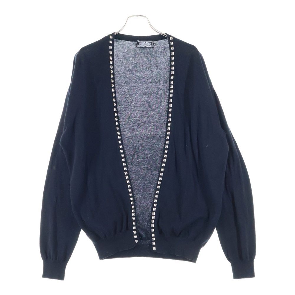 HYSTERIC GLAMOUR ヒステリックグラマー 21AW Studs Cardigan スタッズカーディガン コットン ブラック 02213ND01