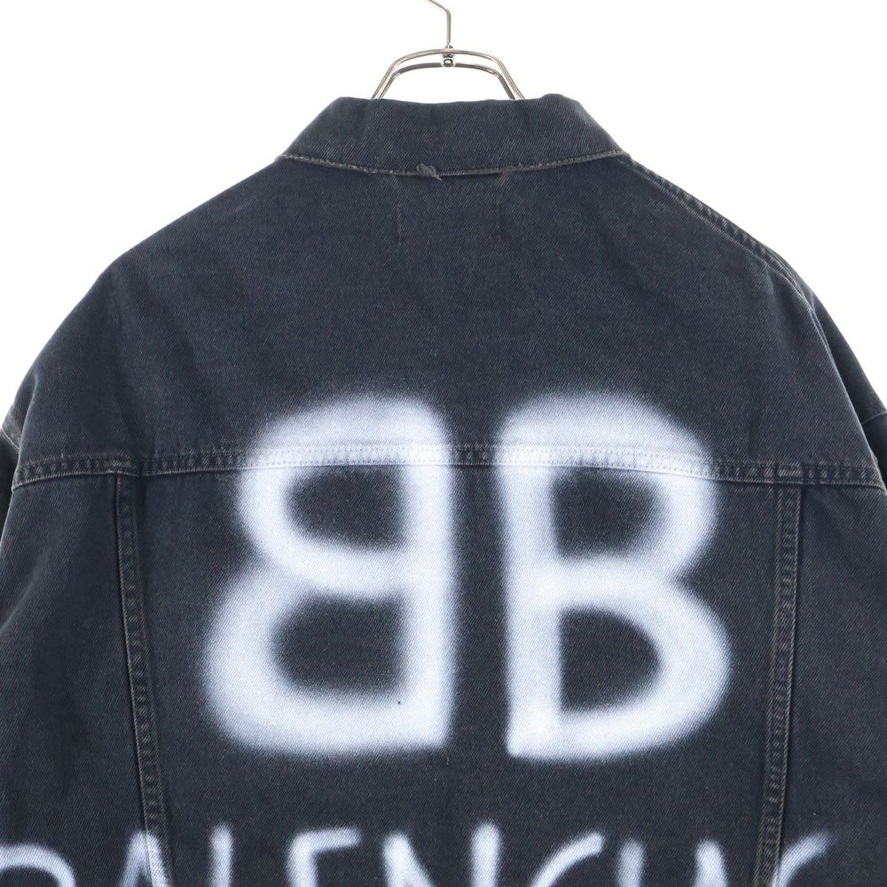 BALENCIAGA (バレンシアガ) Spray BB Logo Denim Jacket スプレー BB