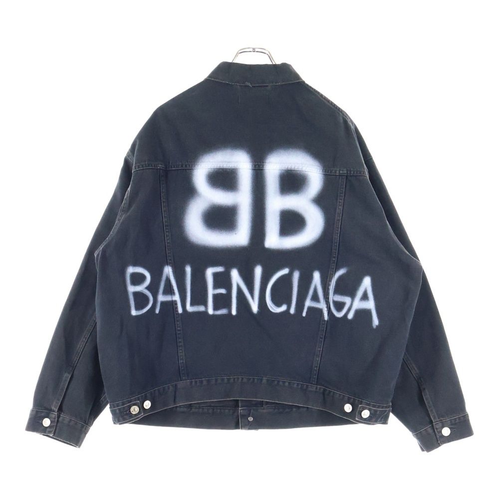 BALENCIAGA (バレンシアガ) Spray BB Logo Denim Jacket スプレー BB