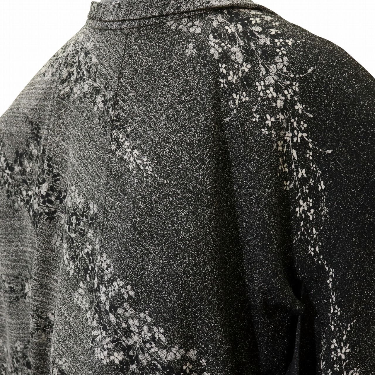 レディース単衣羽織 花吹雪 化繊ちり緬 ～ゆめこもん特製～ Mサイズ