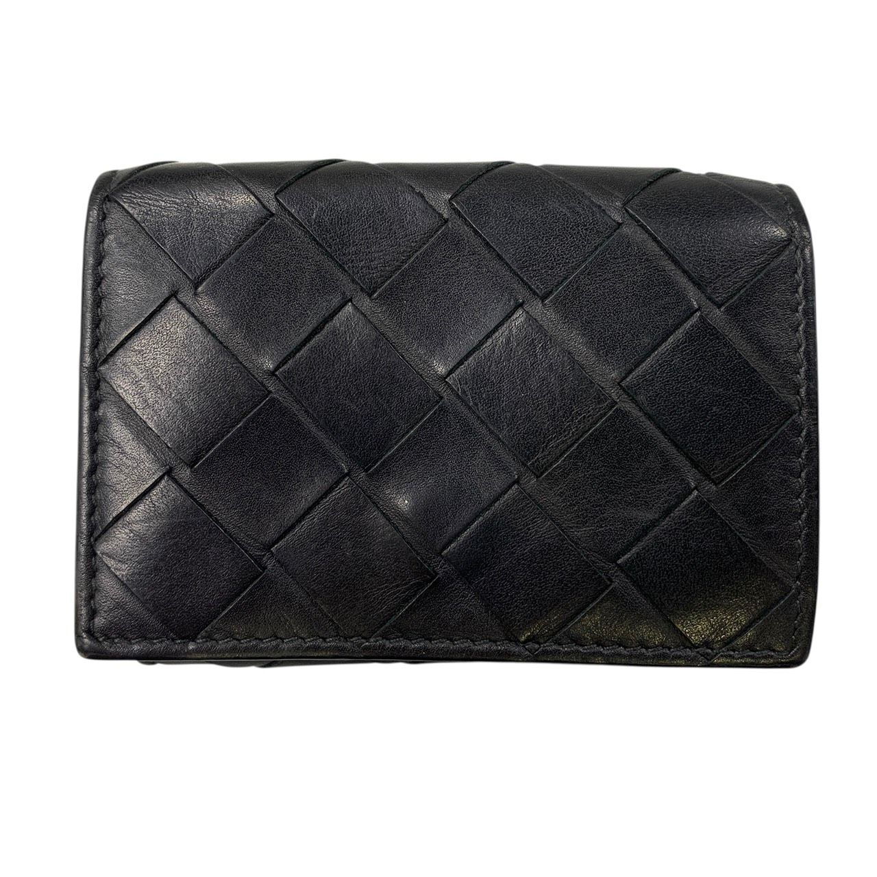 3463 BOTTEGA VENETA ボッテガヴェネタ 三つ折り財布 マキシイントレチャート バイ ミニ 赤 黒