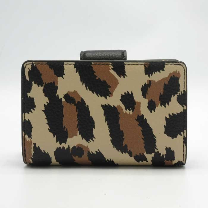 新品】コーチ CCL62 IMXAC (レオパード ベージュ系マルチ) 財布 二