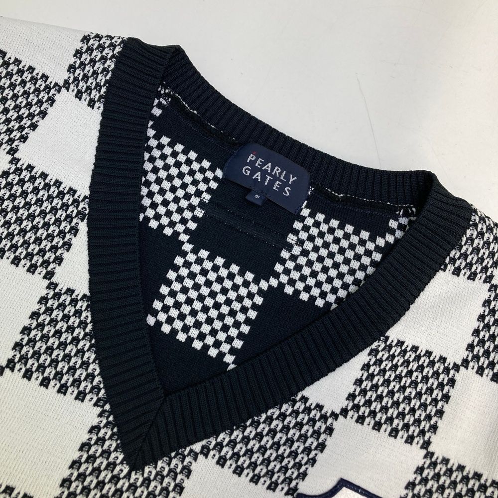 サイズ：5 PEARLY GATES パーリーゲイツ Vネック ニットベスト