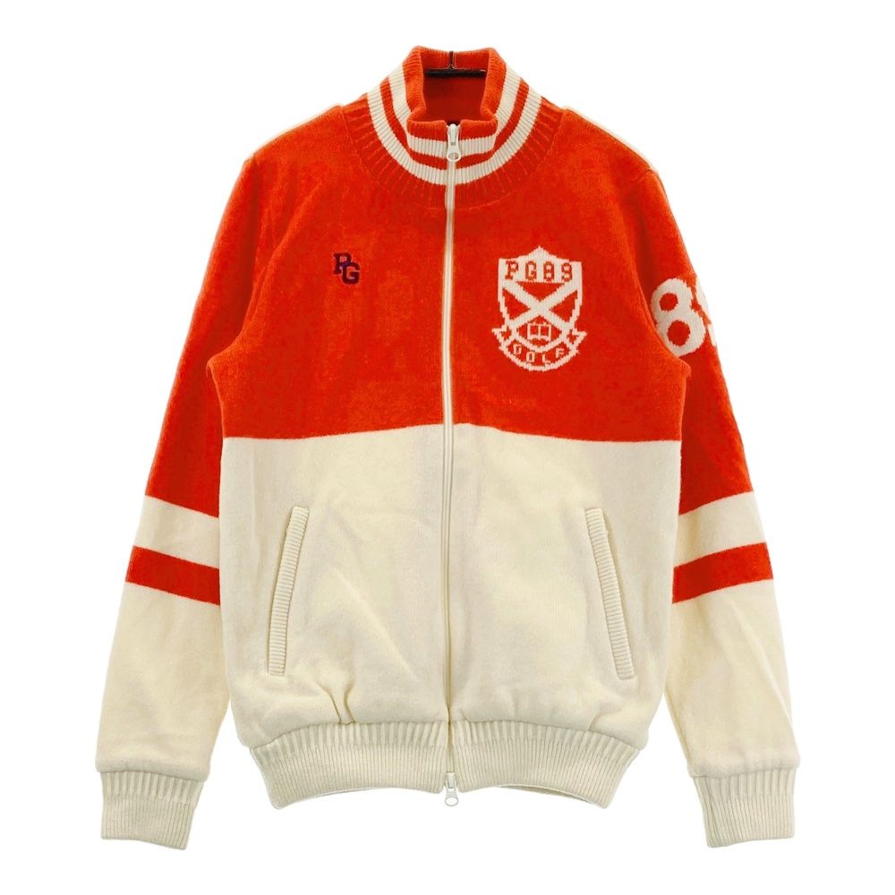 サイズ 0 PEARLY GATES パーリーゲイツ ウール混 裏地付 ニット ジップジャケット ホワイト系 240101549561 ゴルフウェア レディース ストスト