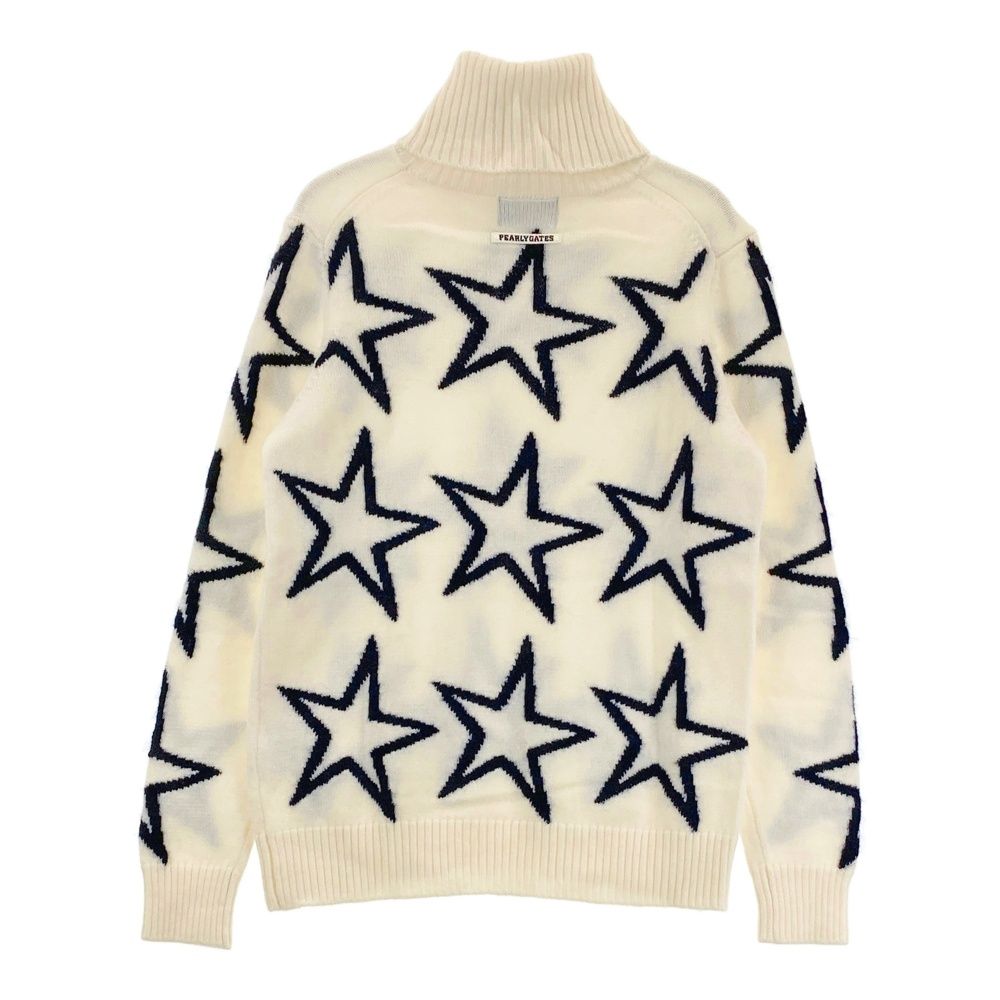 サイズ：0 PEARLY GATES パーリーゲイツ タートルネック ウール ニット