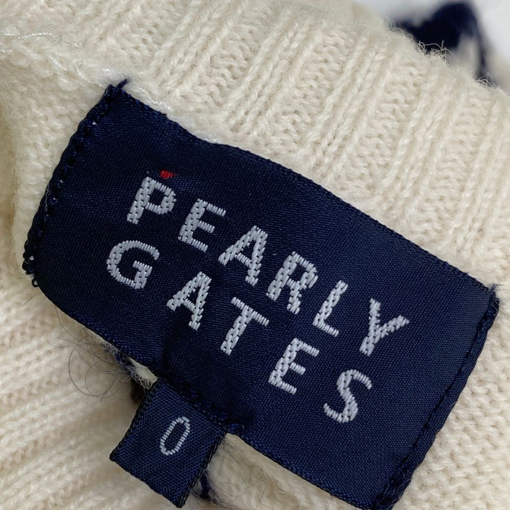 サイズ：0 PEARLY GATES パーリーゲイツ タートルネック ウール ニット