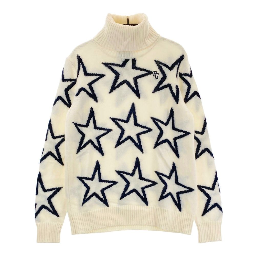 サイズ：0 PEARLY GATES パーリーゲイツ タートルネック ウール ニット