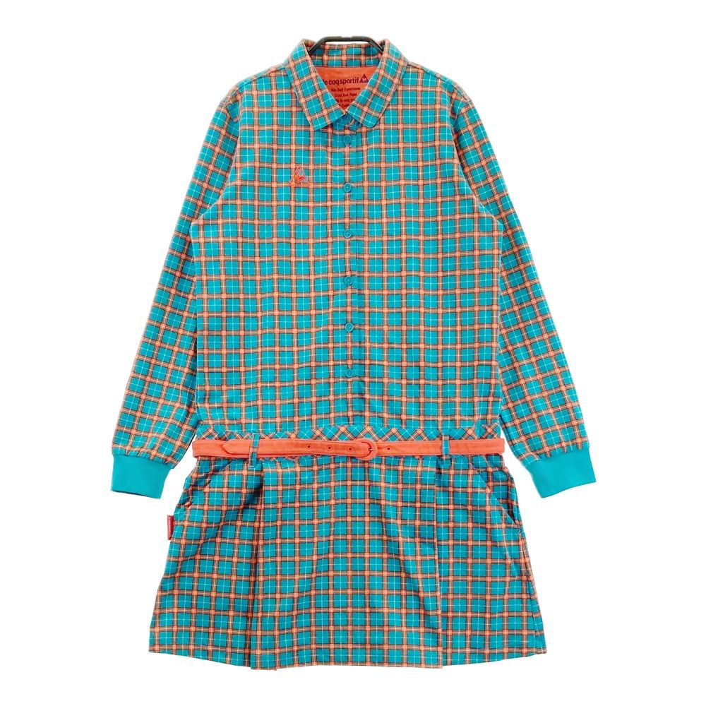 Le Coq Sportif チェック柄ポロワンピース サイズ：L LE COQ GOLF ルコックゴルフ 長袖ポロワンピース チェック柄
