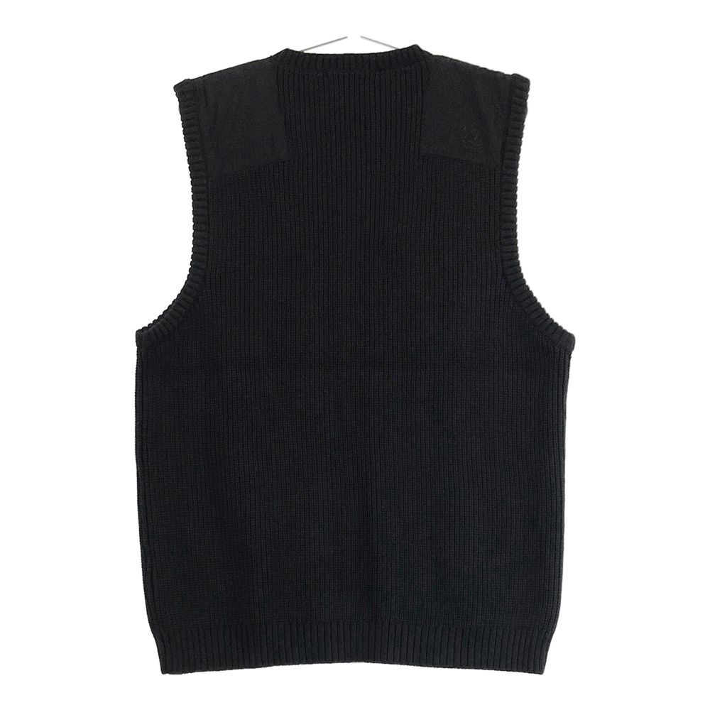 サイズ 7 ラッセルノ 異素材切替 ルチャ刺繍 ニットベスト ブラック系 ゴルフウェア メンズ ストスト
