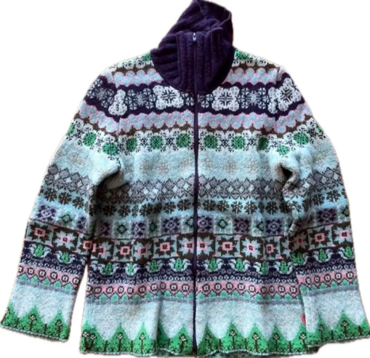 OILILY オイリリー フェアアイル ニット カーディガン ウール セーター 雪の結晶 ノルディック y2k 森ガール レディース