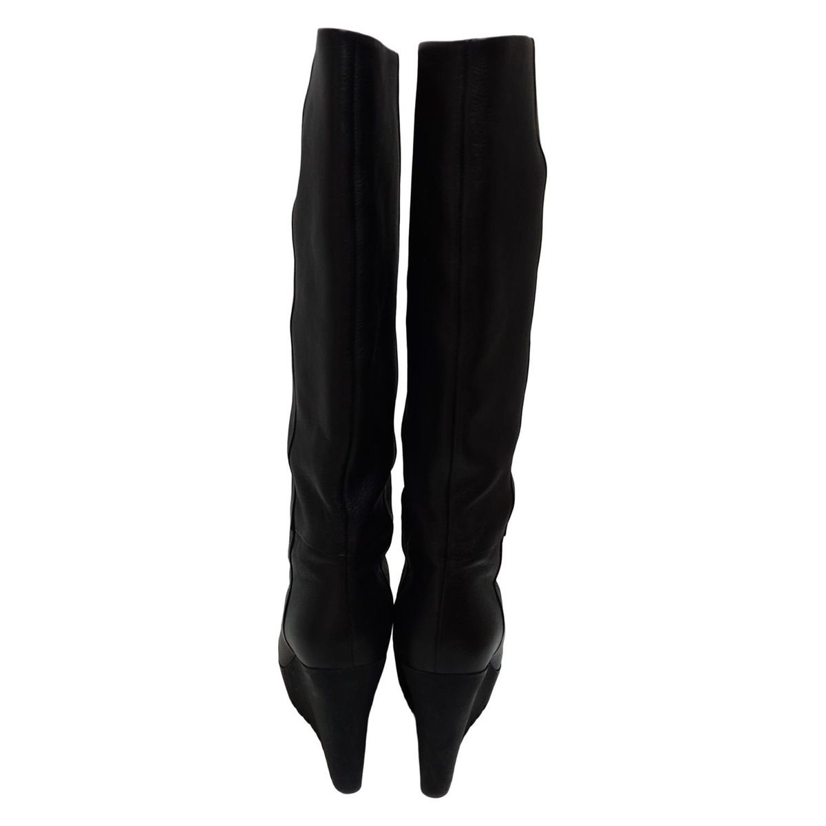 GUCCI(グッチ) ロングブーツ 38 1/2 レディース - 354478 黒 ウェッジ